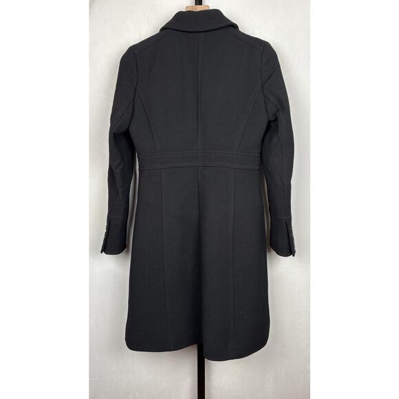 J Crew Classic Lady Day Coat Italian Double Cloth Wool Thinsulate Womens 0 Black - Picture 5 of 12